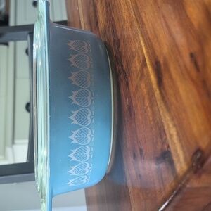 Pyrex Blue White Tulips